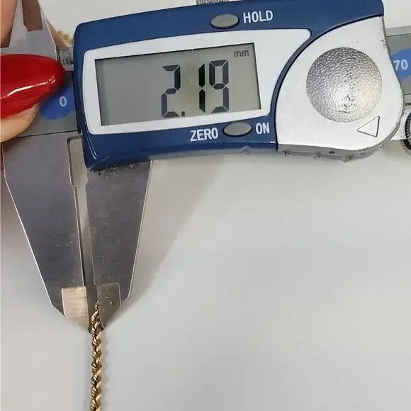 14k Yellow Gold Rope Chain Necklace 20in Classic Twist Link, Secure Barrel Clasp - Picture 9 of 11